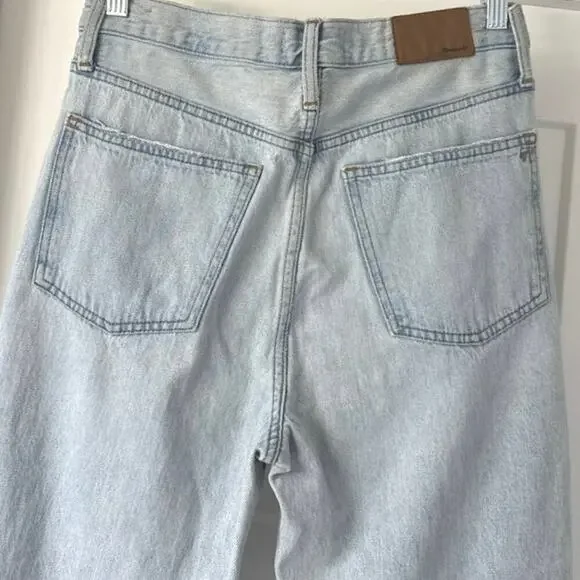 Madewell Women’s The Dad Jean High Rise Distressed Size 26 Light Wash - Picture 9 of 14